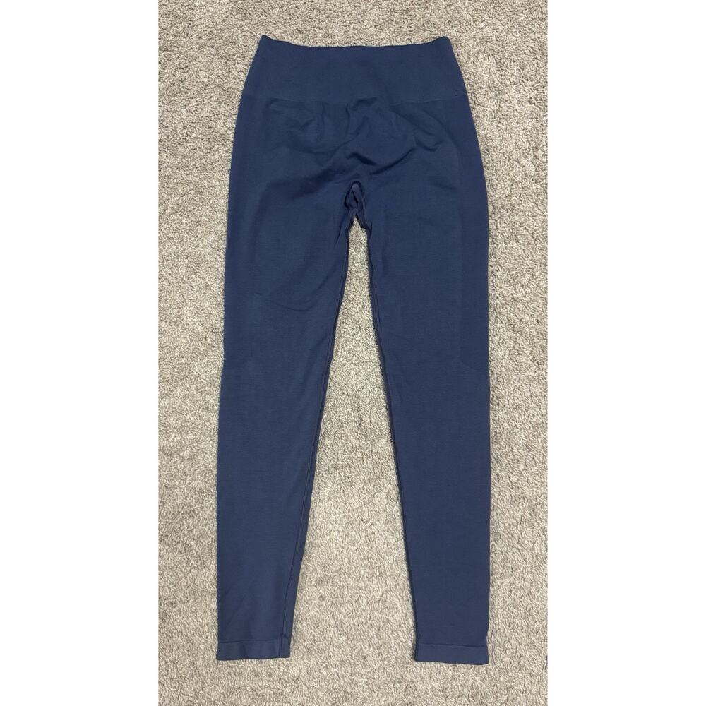 ALPHALETE Scrunch Butt Leggings Sports Bra Set Navy Blue Women’s Activewear Sz M - Picture 3 of 8